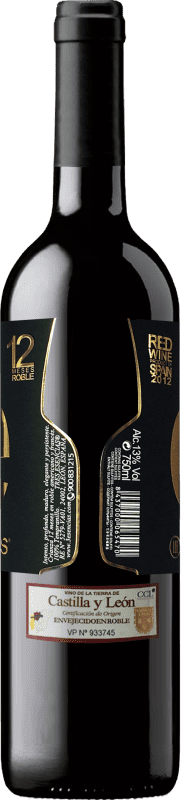 19,95 € Spedizione Gratuita | Vino Rosso Esencias «é» 12 Meses Crianza — Invecchiato in Botte 2012 I.G.P. Vino de la Tierra de Castilla y León Castilla y León Spagna Tempranillo Bottiglia 75 cl