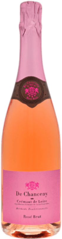16,95 € Бесплатная доставка | Розовое игристое вино De Chanceny Brut — брют Rosé — Розе A.O.C. Crémant de Loire Франция Cabernet Franc — Каберне Фран Бутылка 75 cl