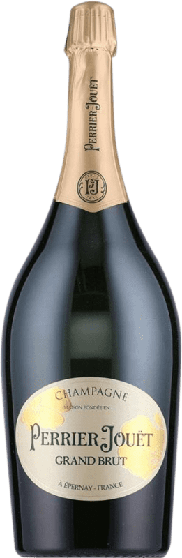 664,95 € 免费送货 | 白起泡酒 Perrier-Jouët Grand Brut — 起泡酒 干型 A.O.C. Champagne 香槟酒 法国 Pinot Noir — 黑皮诺, Chardonnay — 莎当妮 双大瓶 — Jeroboam-Double Magnum 3 L