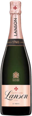 56,95 € Envio grátis | Espumante rosé Lanson Rose Label A.O.C. Champagne Champagne França Pinot Preto, Chardonnay, Pinot Meunier Garrafa 75 cl