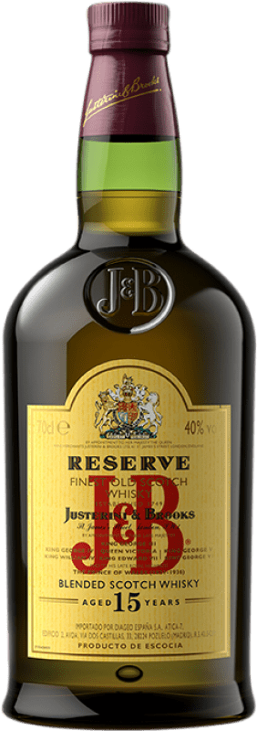 34,95 € Spedizione Gratuita | Whisky Blended J&B Riserva Scozia Regno Unito 15 Anni 70 cl