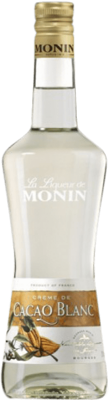 22,95 € Envío gratis | Crema de Licor Monin Chocolate Blanco Cacao Blanc Francia Botella 70 cl