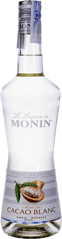 23,95 € Envío gratis | Crema de Licor Monin Chocolate Blanco Cacao Blanc Francia Botella 70 cl