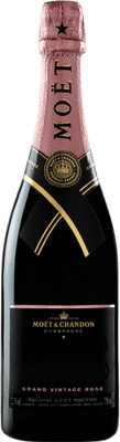 94,95 € Envoi gratuit | Rosé mousseux Moët & Chandon Grand Vintage Rose A.O.C. Champagne Champagne France Pinot Noir, Chardonnay, Pinot Meunier Bouteille 75 cl