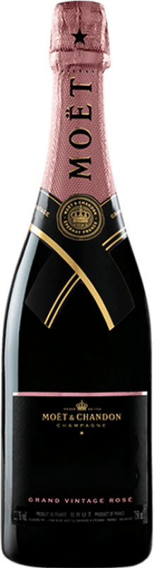 96,95 € Бесплатная доставка | Розовое игристое Moët & Chandon Grand Vintage Rose A.O.C. Champagne шампанское Франция Pinot Black, Chardonnay, Pinot Meunier бутылка 75 cl