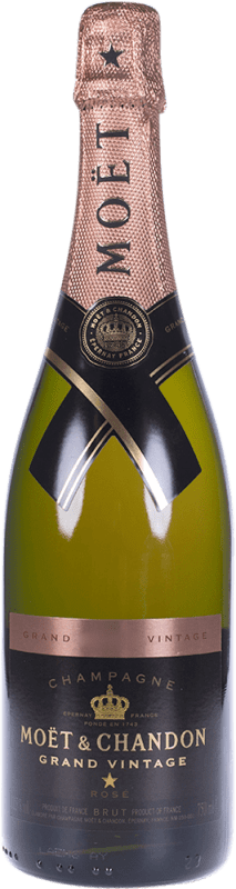 96,95 € Envío gratis | Espumoso Rosado Moët & Chandon Grand Vintage, Rosé — Rosado A.O.C. Champagne Champagne Francia Pinot Negro, Chardonnay, Pinot Meunier Botella 75 cl
