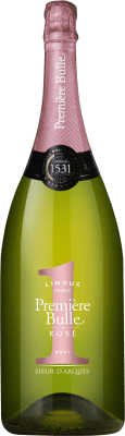43,95 € Kostenloser Versand | Rosé Sekt Sieur d'Arques Premiere Bulle Rose A.O.C. Crémant de Limoux Frankreich Magnum-Flasche 1,5 L