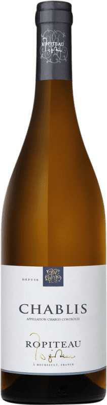25,95 € Spedizione Gratuita | Vino Bianco Ropiteau Frères A.O.C. Chablis Borgogna Francia Chardonnay Bottiglia 75 cl