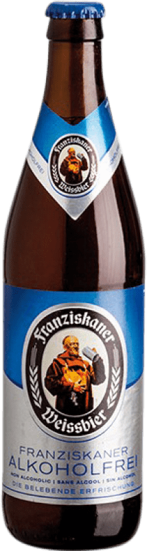 32,95 € 免费送货 | 盒装12个 啤酒 Spaten-Franziskaner 瓶子 Medium 50 cl 不含酒精