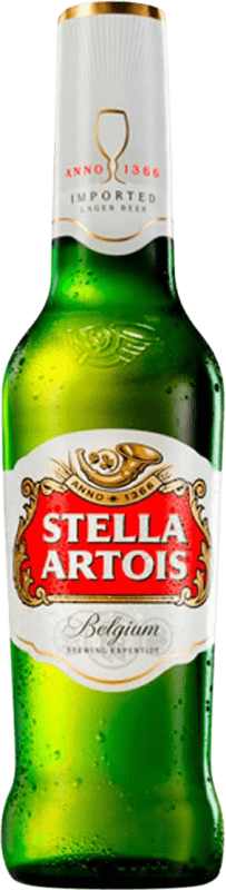 49,95 € 送料無料 | 24個入りボックス ビール Interbrew Stella Artois ベルギー 1/3ボトル 33 cl