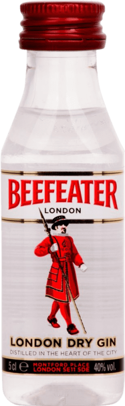2,95 € Free Shipping | Genever Gin Beefeater United Kingdom Miniature Bottle 5 cl