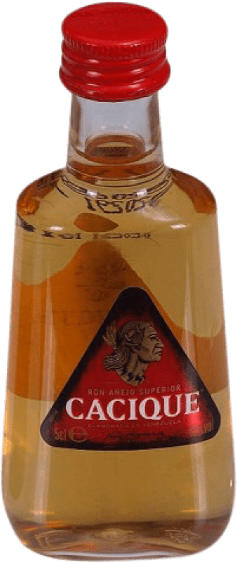 2,95 € Free Shipping | Rum Cacique Venezuela Miniature Bottle 5 cl