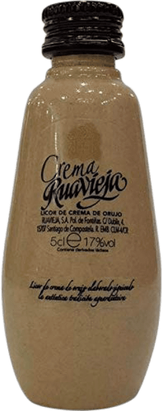 2,95 € Kostenloser Versand | Cremelikör Rua Vieja Crema de Orujo Ruavieja Miniaturflasche 5 cl