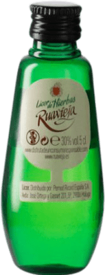 2,95 € Free Shipping | 120 units box Herbal liqueur Ruavieja Miniature Bottle 5 cl