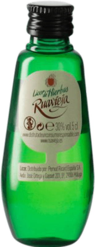 2,95 € Free Shipping | Herbal Liqueur Ruavieja Spain Miniature Bottle 5 cl