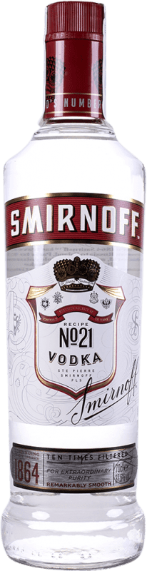 15,95 € 免费送货 | 伏特加 Smirnoff Red Label 法国 瓶子 70 cl