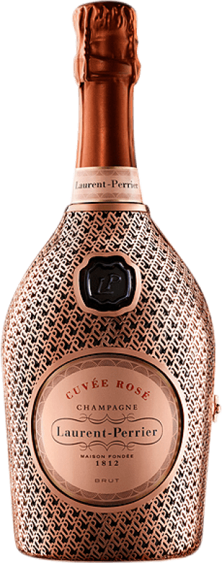 63,95 € Kostenloser Versand | Rosé Sekt Laurent Perrier Cuvée Rose Chaqueta de Metal A.O.C. Champagne Champagner Frankreich Spätburgunder Flasche 75 cl