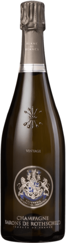 285,95 € 免费送货 | 白起泡酒 Barons de Rothschild Vintange A.O.C. Champagne 香槟酒 法国 Chardonnay 瓶子 75 cl