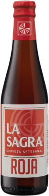 41,95 € Envío gratis | Caja de 24 unidades Cerveza La Sagra Roja Botellín Tercio 33 cl