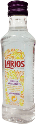 2,95 € Envio grátis | Gin Larios Mediterránea Dry Gin Espanha Garrafa Miniatura 5 cl