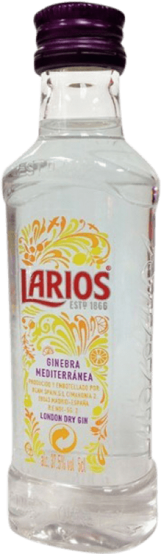 2,95 € Free Shipping | Gin Larios Mediterránea Dry Gin Spain Miniature Bottle 5 cl