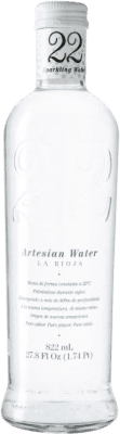 35,95 € Бесплатная доставка | Коробка из 12 единиц Вода 22 Artesian Water Con Gas 822 Испания бутылка 80 cl