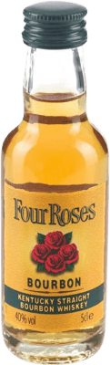 1,95 € Envío gratis | Whisky Bourbon Four Roses Botellín Miniatura 5 cl