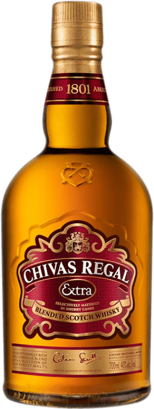49,95 € Envio grátis | Whisky Blended Chivas Regal Extra Reino Unido Garrafa 70 cl