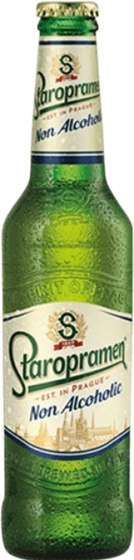 29,95 € 送料無料 | 24個入りボックス ビール AB InBev Staropramen チェコ共和国 1/3ボトル 33 cl アルコールなし