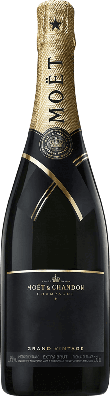 173,95 € Бесплатная доставка | Белое игристое Moët & Chandon Grand Vintage Collection A.O.C. Champagne шампанское Франция Pinot Black, Chardonnay, Pinot Meunier бутылка 75 cl