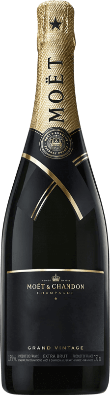 173,95 € Kostenloser Versand | Weißer Sekt Moët & Chandon Grand Vintage Collection A.O.C. Champagne Champagner Frankreich Spätburgunder, Chardonnay, Pinot Meunier Flasche 75 cl