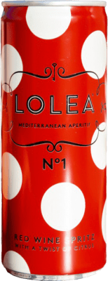 67,95 € Spedizione Gratuita | Scatola da 24 unità Sangria Limonata di Vino Lolea Nº 1 Tinto — Rosso, Spritz Spagna Lattina 20 cl