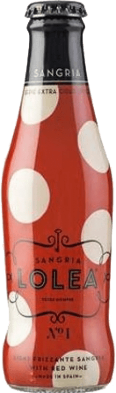 8,95 € Spedizione Gratuita | Scatola da 4 unità Sangria Limonata di Vino Lolea Nº 1 Red Frizzante Spagna Piccola Bottiglia 20 cl