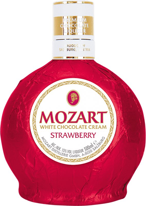 19,95 € 送料無料 | リキュールクリーム Suntory Mozart Fresa y Chocolate Blanco ボトル Medium 50 cl