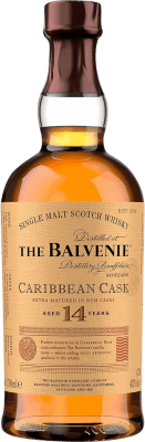 122,95 € Free Shipping | Whisky Single Malt Balvenie Caribbean Cask United Kingdom 14 Years Bottle 70 cl