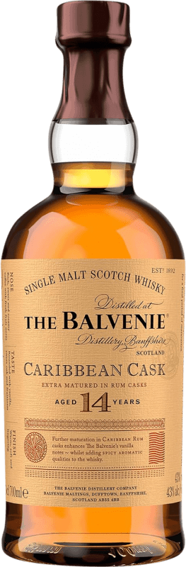 122,95 € Envoi gratuit | Single Malt Whisky Balvenie Caribbean Cask Royaume-Uni 14 Ans Bouteille 70 cl
