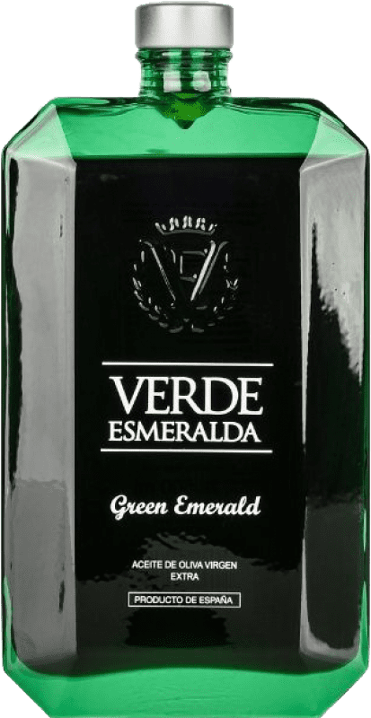 36,95 € Kostenloser Versand | Olivenöl Verde Esmeralda Emerald Green — Edition Grün, Premium, E-NOL Extra Nativ Spanien Picual Medium-Flasche 50 cl