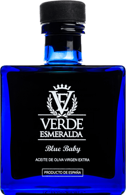 9,95 € Kostenloser Versand | Olivenöl Verde Esmeralda Baby Blue Organic Ecológico Picual Miniaturflasche 10 cl