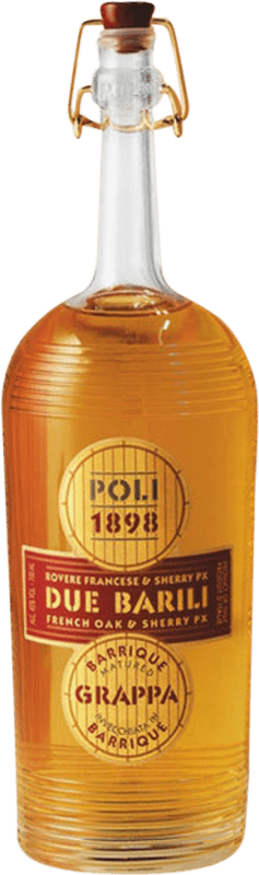 45,95 € Envío gratis | Grappa Poli Due Barili Envejecida Italia 4 Años Botella 70 cl
