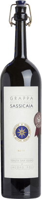 85,95 € Envio grátis | Aguardente Grappa Poli Sassicaia Barrica 5 Anos Garrafa Medium 50 cl