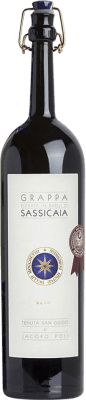 85,95 € Free Shipping | Grappa Poli Sassicaia Barrica 5 Years Medium Bottle 50 cl