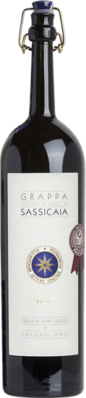 85,95 € Envio grátis | Aguardente Grappa Poli Sassicaia Barrica 5 Anos Garrafa Medium 50 cl