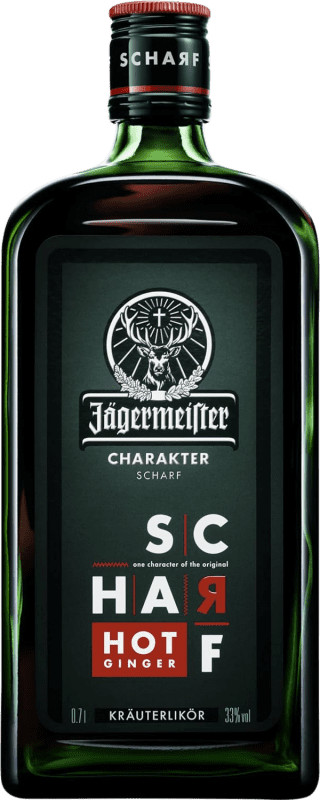 17,95 € Envío gratis | Licores Mast Jägermeister Charakter Scharf Hot Ginger Alemania Botella 70 cl