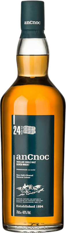 159,95 € Kostenloser Versand | Whiskey Single Malt anCnoc Knockdhu Ancnoc 24 Jahre Flasche 70 cl