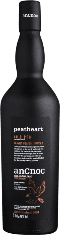 64,95 € Spedizione Gratuita | Whisky Single Malt anCnoc Knockdhu Peatheart Nº 1 Batch, Peated — Torbato Regno Unito 70 cl