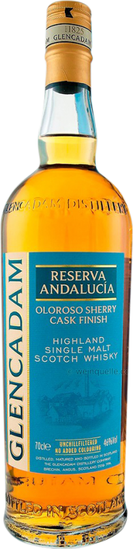 51,95 € Kostenloser Versand | Whiskey Single Malt Glencadam Andalucía Reserve Flasche 70 cl