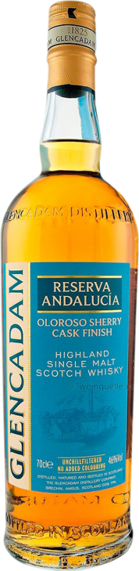 67,95 € Envío gratis | Whisky Single Malt Glencadam Andalucía Reserva Botella 70 cl