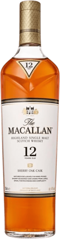 109,95 € Kostenloser Versand | Single Malt Whisky Macallan Sherry Oak Cask — Eichenfass Speyseite Großbritannien 12 Jahre 70 cl
