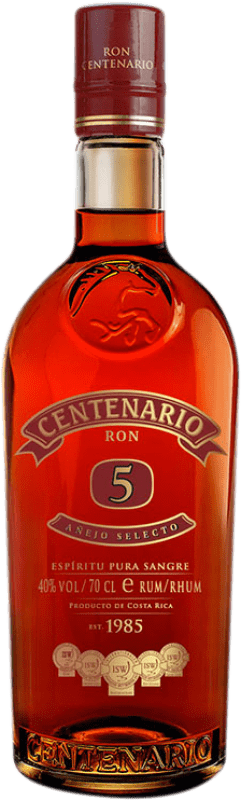 26,95 € Envío gratis | Ron Centenario Costa Rica 5 Años Botella 70 cl