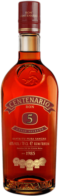 26,95 € Spedizione Gratuita | Rum Centenario Costa Rica 5 Anni Bottiglia 70 cl